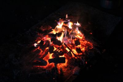 Close-up of bonfire