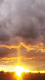 Low angle view of sky during sunset