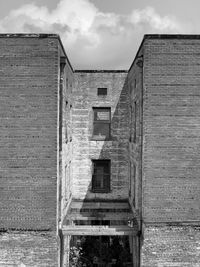 Exterior of old building against sky