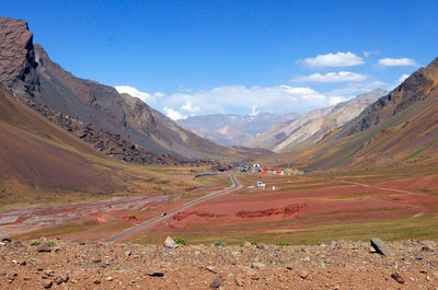 Cristo redentor de los andes mountains and natural landscape, argentina