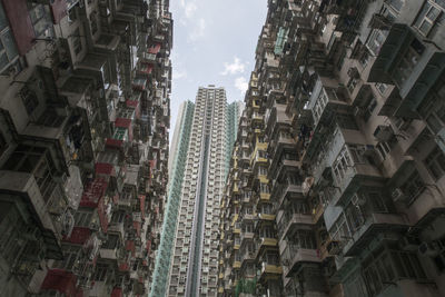 Low angle view of buildings against sky