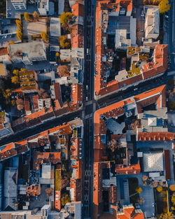 Aerial view of buildings in city