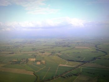 Aerial view of rural landscape