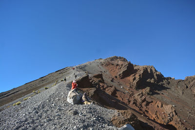 The path to the top of rinjani 3728 masl. mount rinjani national park