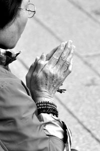 Close-up of woman praying