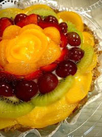 Close-up of fruits in plate