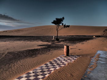 Scenic view of desert against sky