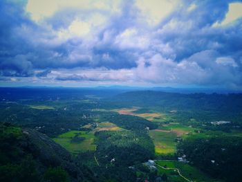 Aerial view of landscape against sky