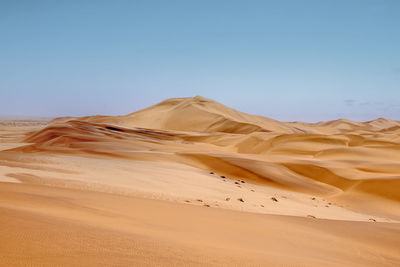 The sand dunes in namib desert