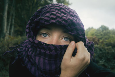 Close-up portrait of young woman