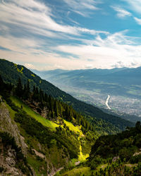 Breathtaking view of innsbruck city from nordkette