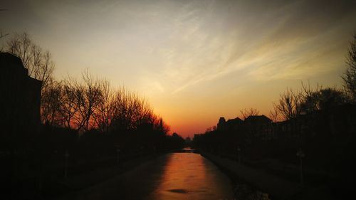 Scenic view of landscape at sunset