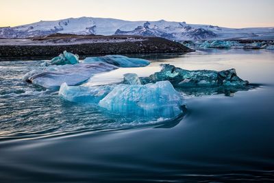 Jökulsarlon glacier lagoon, iceland, europe 