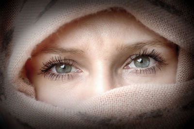 Close-up portrait of woman