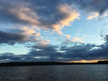 Scenic view of calm sea against sky