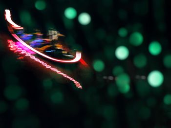 Close-up of illuminated lamp