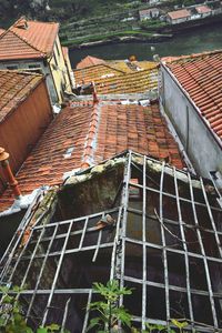 Close-up of roof tiles