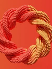 Close-up of rope against yellow background