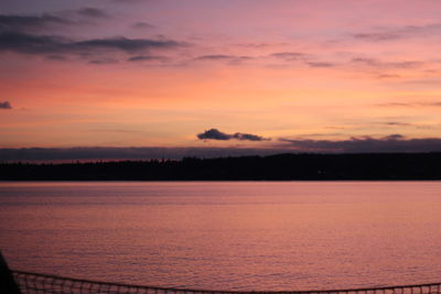 Sunset over calm sea