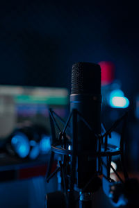 Close-up of microphone