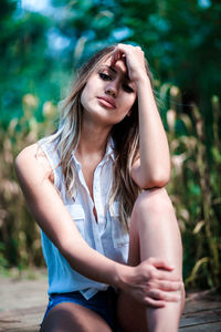 Portrait of a beautiful young woman