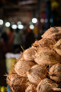 Close-up of food on display at market stall