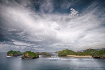 Scenic view of sea against sky