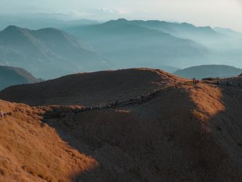 High angle view of a desert