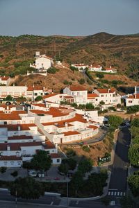 High angle view of townscape against sky - mértola 