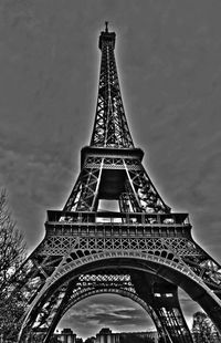 Low angle view of eiffel tower