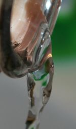 Close-up of water drops on glass