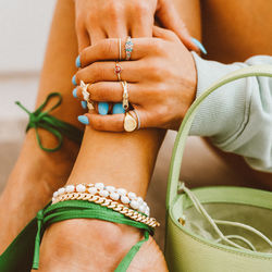 Close-up of woman hands