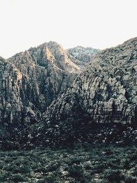 Scenic view of rocky mountains