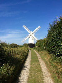 Jack and jill windmill, clayton uk with clear blue sky