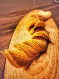 High angle view of bread on table