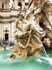 View of fountain in front of building