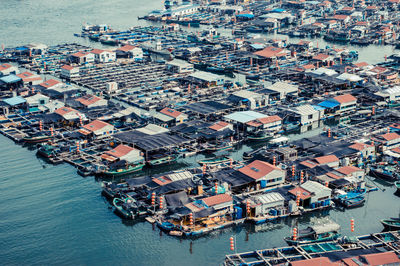 View of boats in sea