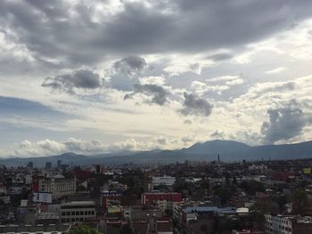 High angle shot of cityscape