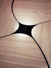 High angle view of wooden floor