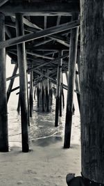 Wooden pier over sea