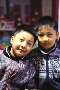 Portrait of smiling boys