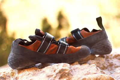 Close-up of shoes on floor