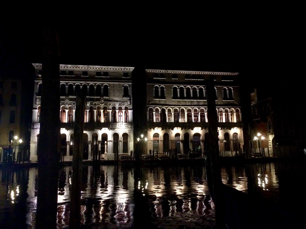 reflection, night, architecture, city, illuminated, built structure, building exterior, travel destinations, sky, water, outdoors, no people