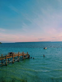 Scenic view of sea against sky