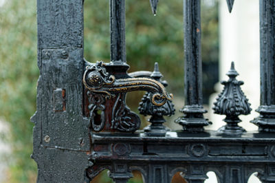 Close-up of metallic gate