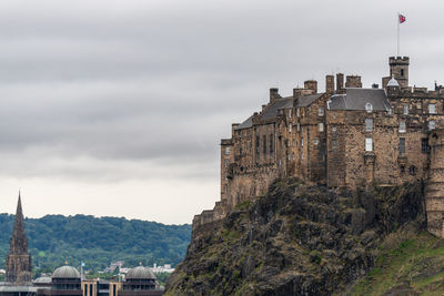 Edinburgh castle against the sky