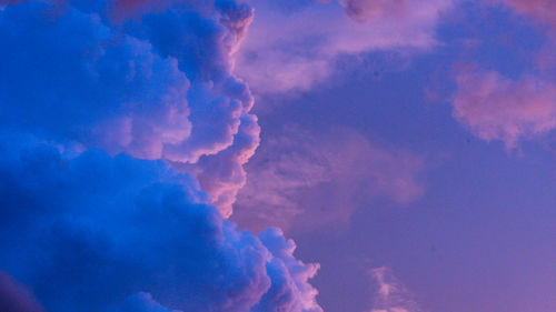 Low angle view of clouds in sky