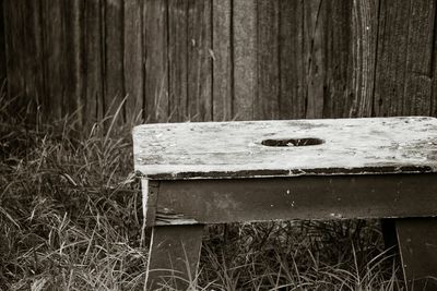 Close-up of wooden door