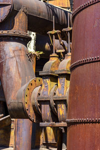 Full frame shot of rusty metallic structure