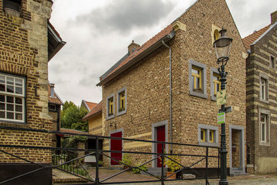 Low angle view of buildings against sky